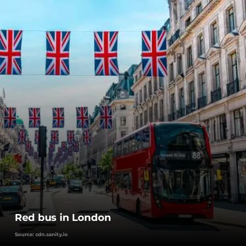 Red bus in London