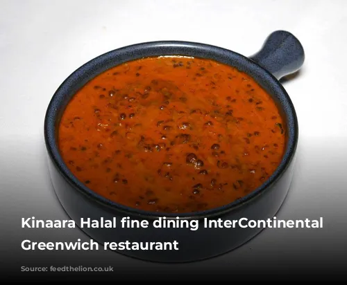 Kinaara Halal fine dining InterContinental London Greenwich restaurant