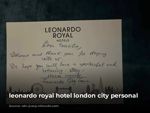 leonardo royal hotel london city personal note