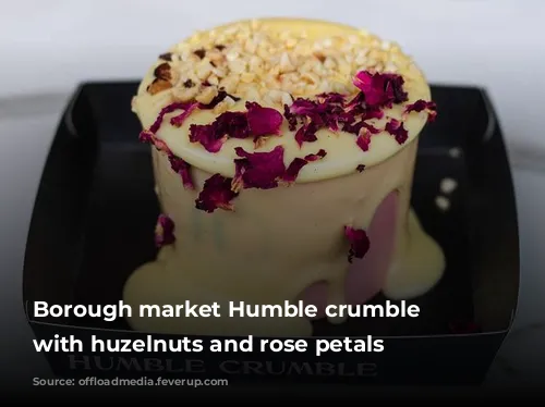  Borough market Humble crumble custard with huzelnuts and rose petals