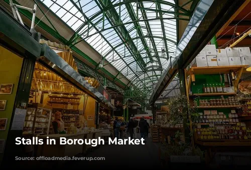 Stalls in Borough Market