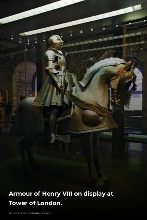 Armour of Henry VIII on display at the Tower of London.