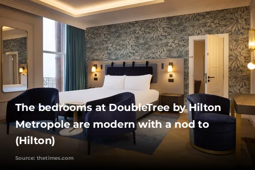 The bedrooms at DoubleTree by Hilton Brighton Metropole are modern with a nod to vintage (Hilton)