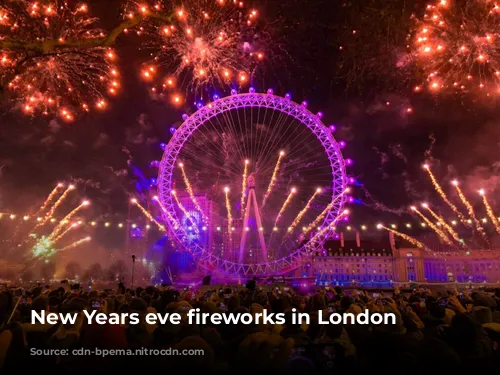 New Years eve fireworks in London