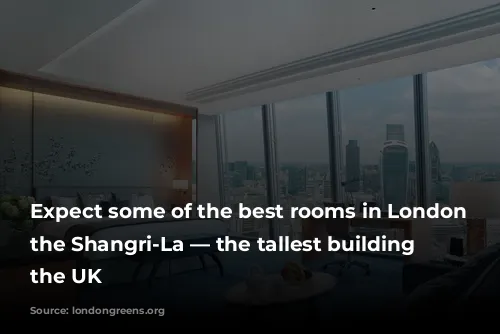 Expect some of the best rooms in London at the Shangri-La — the tallest building in the UK