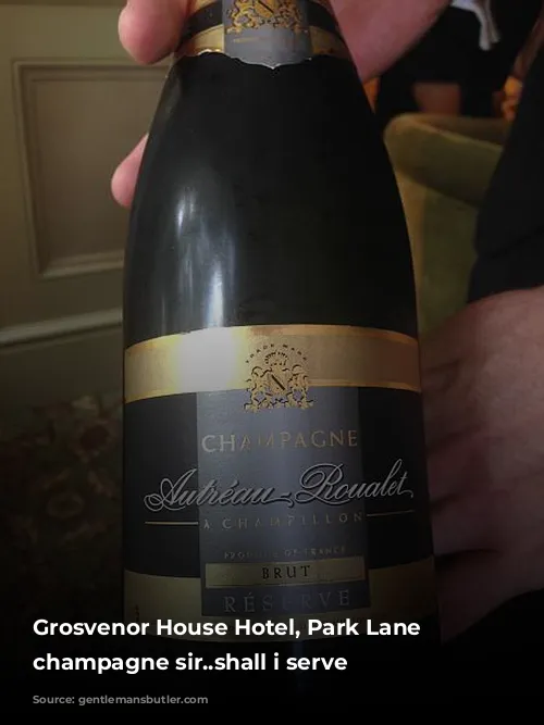 Grosvenor House Hotel, Park Lane ...your champagne sir..shall i serve