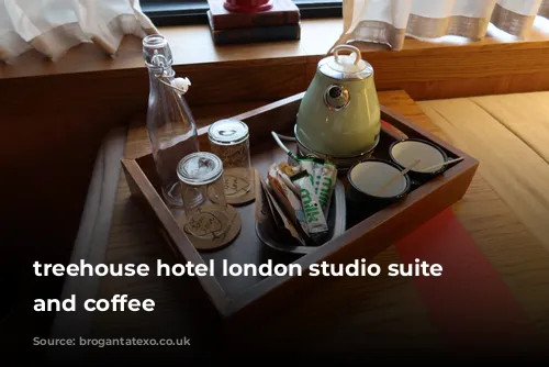 treehouse hotel london studio suite tea and coffee 