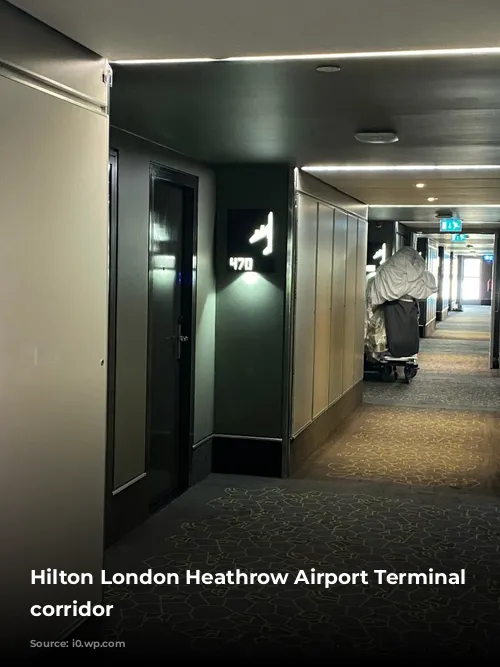 Hilton London Heathrow Airport Terminal 4 corridor 