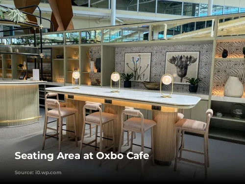 Seating Area at Oxbo Cafe 