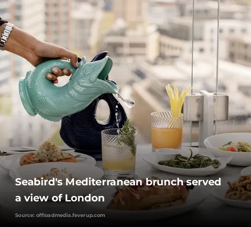 Seabird's Mediterranean brunch served with a view of London