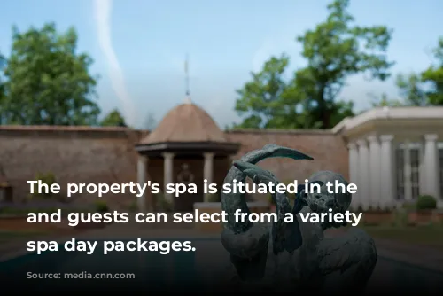 The property's spa is situated in the garden, and guests can select from a variety of spa day packages.