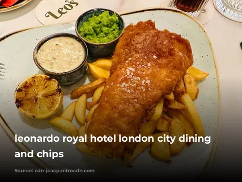 leonardo royal hotel london city dining fish and chips