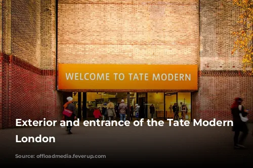 Exterior and entrance of the Tate Modern in London