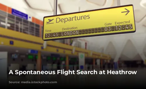 A Spontaneous Flight Search at Heathrow Airport