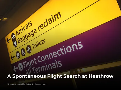 A Spontaneous Flight Search at Heathrow Airport