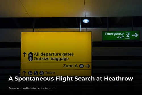 A Spontaneous Flight Search at Heathrow Airport