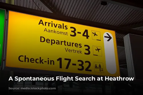 A Spontaneous Flight Search at Heathrow Airport