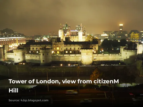 Tower of London, view from citizenM Tower Hill