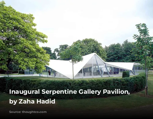 Inaugural Serpentine Gallery Pavilion, 2000, by Zaha Hadid