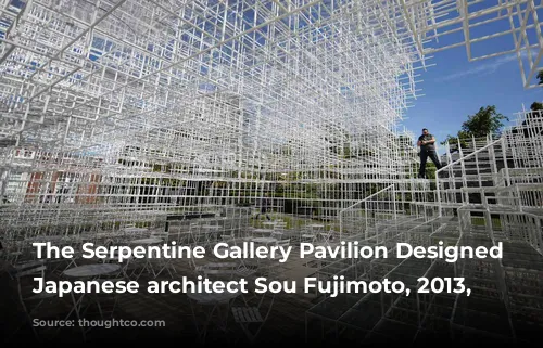 The Serpentine Gallery Pavilion Designed by Japanese architect Sou Fujimoto, 2013, London