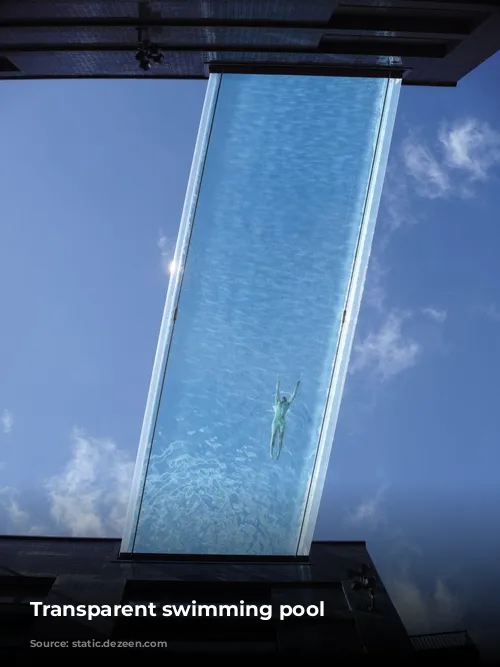 Transparent swimming pool