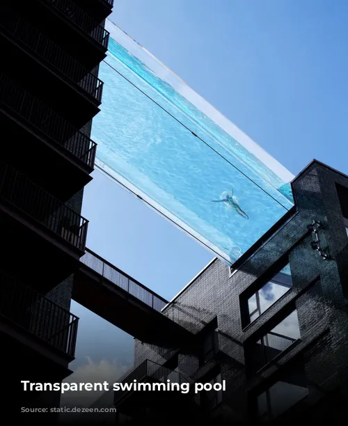 Transparent swimming pool