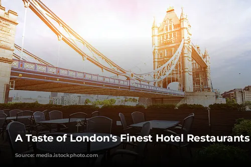 A Taste of London's Finest Hotel Restaurants