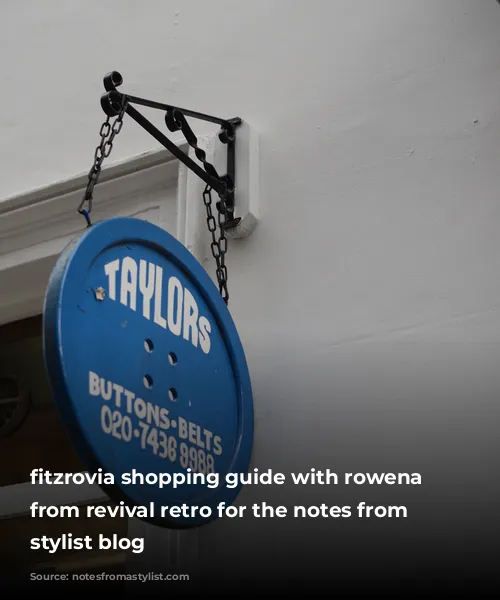 fitzrovia shopping guide with rowena howie from revival retro for the notes from a stylist blog