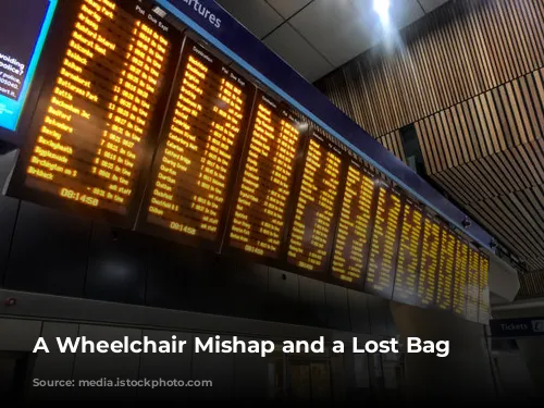 A Wheelchair Mishap and a Lost Bag