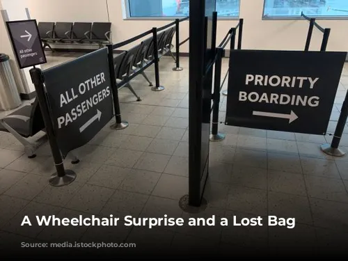 A Wheelchair Surprise and a Lost Bag