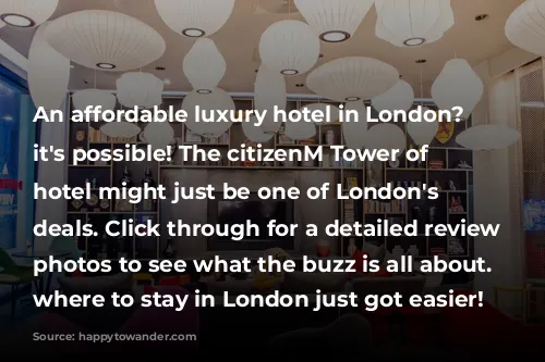 An affordable luxury hotel in London? YES it's possible! The citizenM Tower of London hotel might just be one of London's best deals. Click through for a detailed review with photos to see what the buzz is all about. Deciding where to stay in London just got easier!