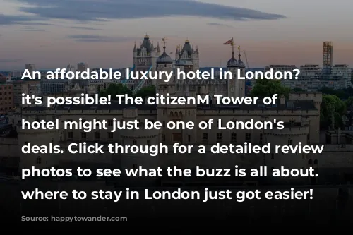 An affordable luxury hotel in London? YES it's possible! The citizenM Tower of London hotel might just be one of London's best deals. Click through for a detailed review with photos to see what the buzz is all about. Deciding where to stay in London just got easier!