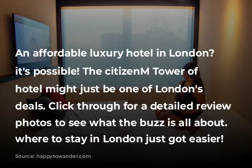 An affordable luxury hotel in London? YES it's possible! The citizenM Tower of London hotel might just be one of London's best deals. Click through for a detailed review with photos to see what the buzz is all about. Deciding where to stay in London just got easier!