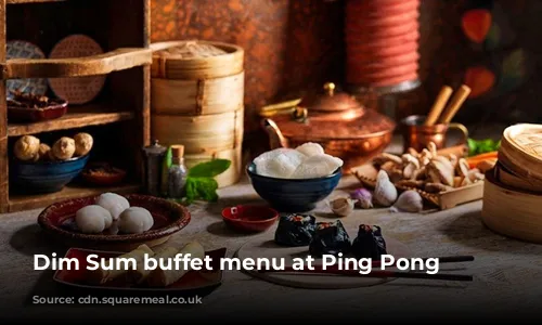 Dim Sum buffet menu at Ping Pong