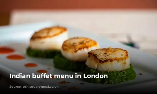 Indian buffet menu in London