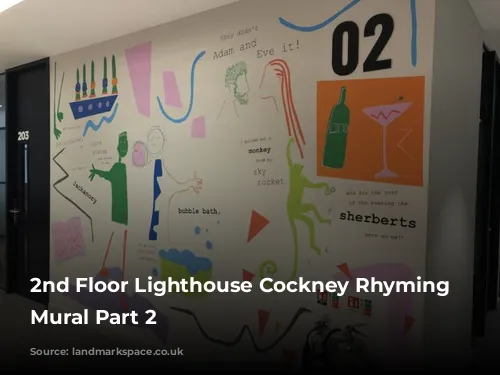 2nd Floor Lighthouse Cockney Rhyming Slang Mural Part 2