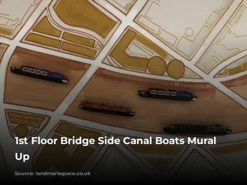 1st Floor Bridge Side Canal Boats Mural Close Up