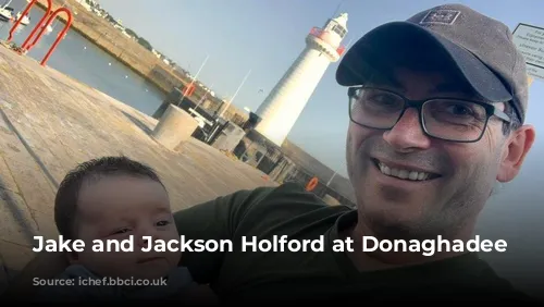 Jake and Jackson Holford at Donaghadee Pier