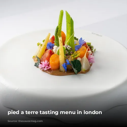 pied a terre tasting menu in london