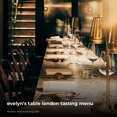 evelyn's table london tasting menu