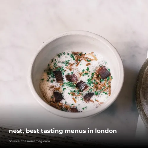 nest, best tasting menus in london