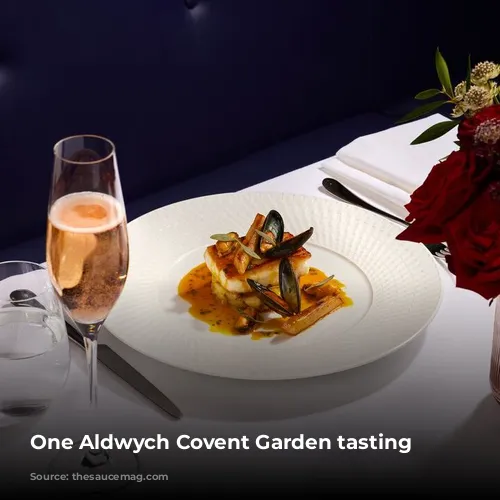 One Aldwych Covent Garden tasting menu