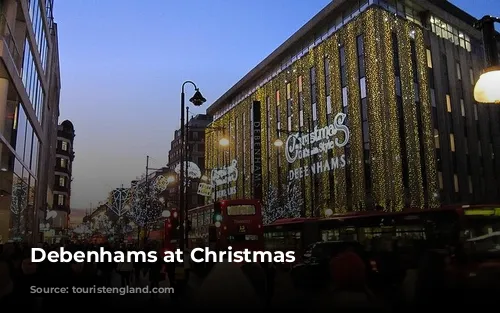 Debenhams at Christmas