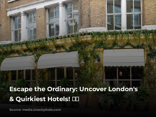 Escape the Ordinary: Uncover London's Coolest & Quirkiest Hotels! 🏨😍