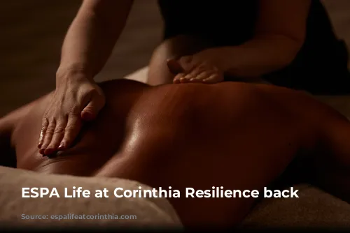 ESPA Life at Corinthia Resilience back massage