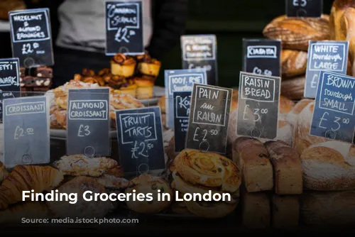 Finding Groceries in London