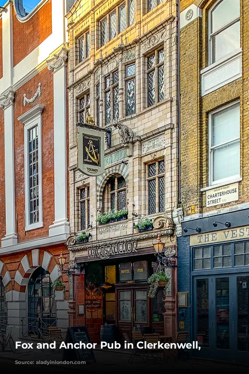 Fox and Anchor Pub in Clerkenwell, London