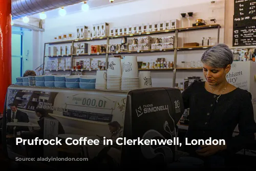 Prufrock Coffee in Clerkenwell, London