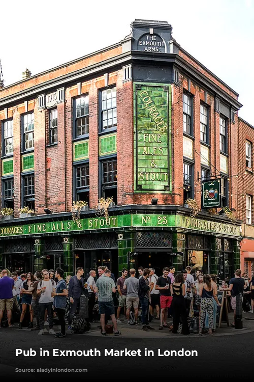 Pub in Exmouth Market in London