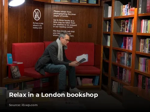 Relax in a London bookshop